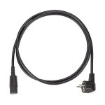 BACHMANN 354.127 Netzkabel, gerade IEC-Buchse, H05VV-f 3G 1,5mm², schwarz, 2 m 