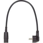 BACHMANN 356.172 Netzkabel, gerade IEC-Buchse, H05VV-f 3G 1,5mm², schwarz, 0,5 m 