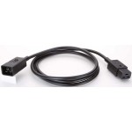 BACHMANN 356.174 Netzkabel IEC320/C19-C20 16A/250V Kaltgeräteanschluss, unverpackt, schwarz, 2 m 