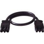 BACHMANN 375.055 Geräteverlängerung GST18-3 Stecker/Kupplung, schwarz, 3 m 