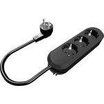 BACHMANN 387.171 SMART Steckdosenleiste 3x Schutzkontakt, schwarz, 3 m 