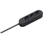 BACHMANN 388.170 SMART Steckdosenleiste 3x Schutzkontakt, geschraubt, schwarz, 1,5 m 
