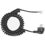 Bachmann 663.171 Schutzkontakt-Spiralzuleitung 4 Meter schwarz 