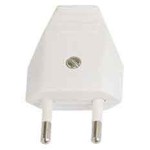 BACHMANN 900.011 Euroflachstecker weiß, Schraubanschluss VE 3 Stk. im Polybeutel 