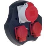 BACHMANN 910.106 Std.-Einsatz 2xCEE7/3-1xCEE f., für Kabeltrommel 399.180Thermoschutz 