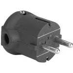 BACHMANN 911.175 Schutzkontaktstecker, schwarz bruchfest, montierbar, IP 20, Winkel 