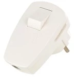 BACHMANN 911.271 Schutzkontaktstecker, weiß, abschaltbar Wippschalter 2-p 