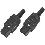 BACHMANN 915.170 Kaltgerätekupplung IEC320 C13 10A/250VAC, Schraubanschluß, schwarz 
