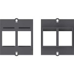 BACHMANN 917.000 Custom Modul Rahmen 2x Keystone, schwarz 