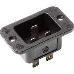 BACHMANN 917.173 Kaltgeräteeinbaustecker IEC320 C20, schwarz, Thermoplast,Schraubanschluss 