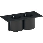 BACHMANN 929.010 DUE 2x Schutzkontakt, incl. Anschlukabel GST18, schwarz, 0,2 m 