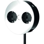 BACHMANN 931.000 TWIST 2S 2x Schutzkontakt, Schutzkontakt-Montagestecker, Edelstahl, 2 m 