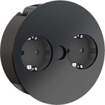 BACHMANN 931.150 TWIST 2x Schutzkontakt, Aderendhülsen, Schutzkontaktmontagestecker, schwarz, 2 m 