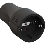 BACHMANN 960.103 Montagekupplung schwarz, CEE 7/3 2-polig mit Schutzkontakt 