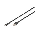 Digitus AK-600108-020-S Lightning Silikon Anschlusskabel, USB-A - Lightning 2m, schwarz 
