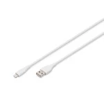 Digitus AK-600108-020-W Lightning Silikon Anschlusskabel, USB-A - Lightning 2m, weiß 