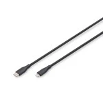 Digitus AK-600110-010-S Lightning Silikon Anschlusskabel, USB-C - Lightning, 1m, schwarz 