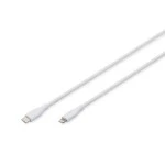 Digitus AK-600110-020-W Lightning Silikon Anschlusskabel, USB-C - Lightning, 2m, weiß 