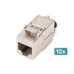 Digitus DN-93816-12 CAT 8.1 Keystone Modul, geschirmt, werkzeugfreier Montageanschluss - 12 Stk. 