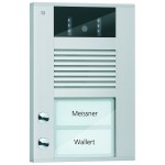 TCS AVD14023-0010 Video-Außenstation mit 130-Grad-Kamera Serie AVD mit 2 Klingeltasten (rechtsbündig) AP silber 