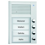 TCS PAK04-EN Audio Außenstation Serie PAK 4 Klingeltasten (rechtsbündig) AP silber 