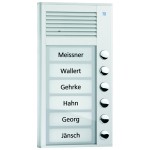 TCS PAK06-EN Audio Außenstation Serie PAK 6 Klingeltasten (rechtsbündig) AP silber 