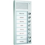 TCS PAK08-EN Audio Außenstation Serie PAK 8 Klingeltasten (rechtsbündig) AP silber 
