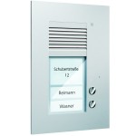 TCS PUK02/1-EN Audio Außenstation Serie PUK 2 Klingeltasten (rechtsbündig) 1-spaltig UP silber 