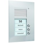 TCS PUK03/1-EN Audio Außenstation Serie PUK 3 Klingeltasten (rechtsbündig) 1-spaltig UP silber 