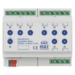 MDT AKS-0816.03 KNX Schaltaktor 8-fach, 6TE REG, 16 A, 230 V AC, C-Last, Standard, 140 µF 