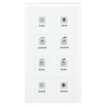 MDT RF-GTT8W.01 KNX RF+ Funk Glastaster Plus 8-fach mit Aktor, Weiß 