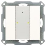 MDT RF-TA55A2.01 KNX RF+ Funk Taster Plus 2-fach mit Aktor, 55 mm, Reinweiß glänzend 
