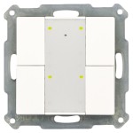 MDT RF-TA55A4.01 KNX RF+ Funk Taster Plus 4-fach mit Aktor, 55 mm, Reinweiß glänzend 