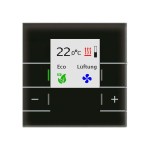 MDT SCN-RTRGS.02 KNX Glas Raumtemperaturregler Smart mit Farbdisplay Schwarz 