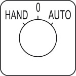 Schneider Electric KZ18434 Bezeichnungsschild für Nockenschalter HAND-O-AUTO, 45x45mm 