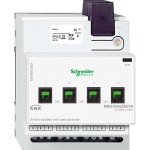 Schneider Electric MTN647593 Schaltaktor REG-K/4x230/16 mit Handbetätigung, lichtgrau 