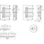 Schneider Electric NSYDLM66 Modularer Rahmen DLM-Typ für Gehäuse PanelSeT WM, 66 Module, H700xB500mm. 
