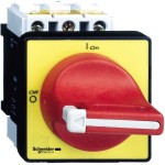 Schneider Electric VCF1 Not-Aus/Hauptschalter, 4-Loch bef., 3p, 690V, 32A, Griff rot abschließbar 