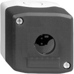 Schneider Electric XALD01 Leergehäuse, Harmony XALD, Kunststoff, dunkelgrau, 1 Bohrung, 22mm 