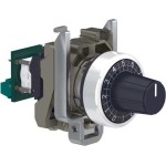 Schneider Electric XB4BD912R10K Potentiometer, Komplettgerät, Harmony XB4, Metall, 22mm, schwarz, Widerstand 10K Ohm 