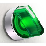 Schneider Electric XB4BK123B5 Leuchtwahlschalter, Harmony XB4, Metall, 22mm, grün, universelle LED, 2 Stellungen, 1S+1Ö, 24V ACDC 