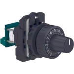 Schneider Electric XB5AD912R4K7 Potentiometer, Komplettgerät, Harmony XB5, Kunststoff, schwarz, 22mm, Widerstand 4,7K Ohm 