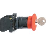 Schneider Electric XB5AS9445 Not-Aus/Not-Halt-Schalter, Harmony XB5, Kunststoff, Schlüsselentriegelung, 22mm, Pilz 40mm, 1S + 1Ö 