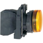 Schneider Electric XB5AV65 Leuchtmelder, Harmony XB5, Kunststoff, gelb, 22mm, BA9s Glühlampe, glatte Kalotte, 250V AC 