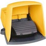 Schneider Electric XPEY310 Fußschalter, Harmony XPE, einfach, Kunststoff, gelb, 1-stufig, 1Ö+1S, IP55, mit Schutzhaube 