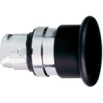 Schneider Electric ZB4BC2 Pilzdrucktaster, Frontelement, Harmony XB4, Metall, 22mm, schwarz, Pilz 40mm, unbeschriftet, tastend 
