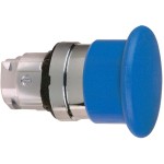 Schneider Electric ZB4BC6 Pilzdrucktaster, Frontelement, Harmony XB4, Metall, 22mm, blau, Pilz 40mm, unbeschriftet, tastend 
