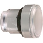 Schneider Electric ZB4BH013 Leuchtdrucktaster, Frontelement, Harmony XB4, Metall, 22mm, weiß, unbeschriftet, für universelle LED, rastend 