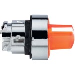 Schneider Electric ZB4BK1753 Leuchtwahlschalter, Frontelement, Harmony XB4, Metall, 22mm, orange, für universelle LED, 3 Stellungen, Links tastend 