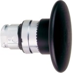 Schneider Electric ZB4BR2 Pilzdrucktaster, Frontelement, Harmony XB4, Metall, 22mm, schwarz, Pilz 60mm, unbeschriftet, tastend 